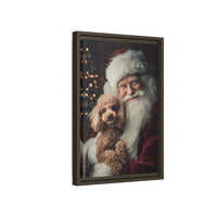 Heartwarming Santa and Poodle Artwork – Holiday Home Décor