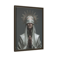 Ethereal Blindfolded Saint Art | Spiritual Home Decor