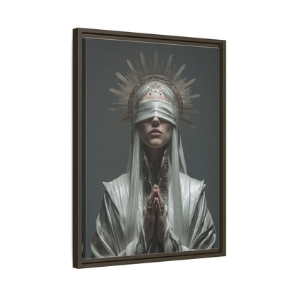 Ethereal Blindfolded Saint Art | Spiritual Home Decor
