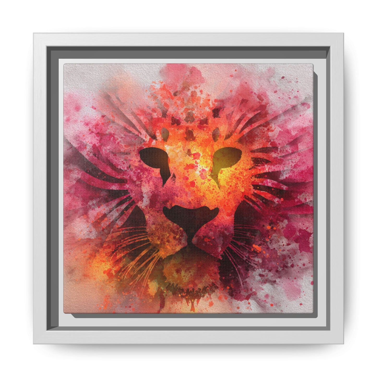 Vibrant Lion Artwork – Bold Watercolor Print
