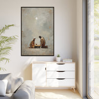 Nativity Scene Art Print - Warm Family Vibes