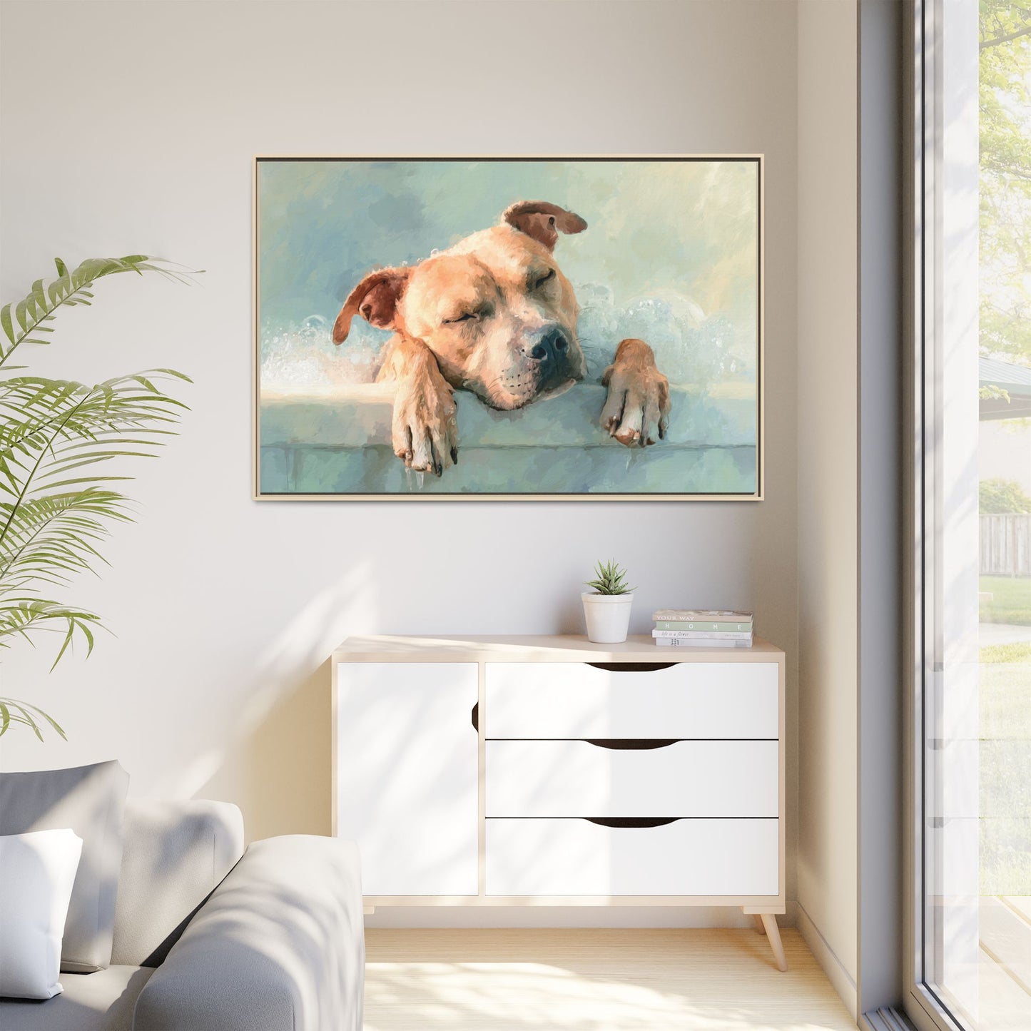 Calming Canine Portrait - Serene Dog Art Print