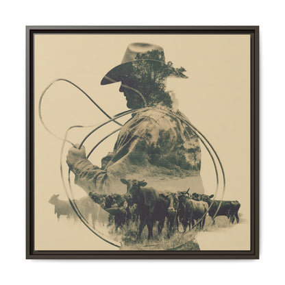 Lone Cowboy Silhouette Art - Vintage Western Charm