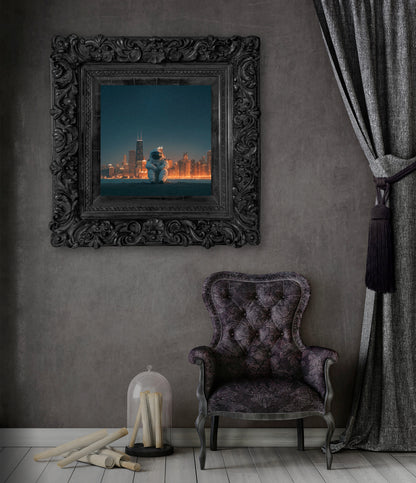 Astronaut Urban Canvas Wall Art – styled room view 8