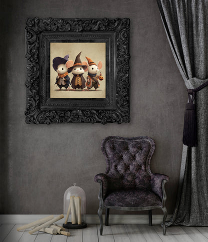Halloween Mouse Wall Art – styled room view 6