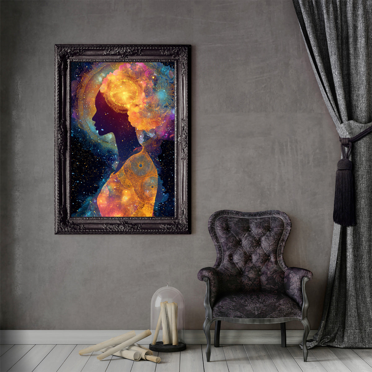 Cosmic Goddess Silhouette Art — product image 6