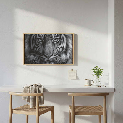 Bengal Tiger Portrait Canvas Art – styled room view 7