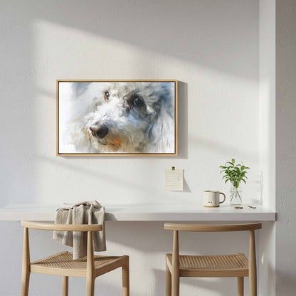 Poodle Portrait Wall Art – styled room view 6