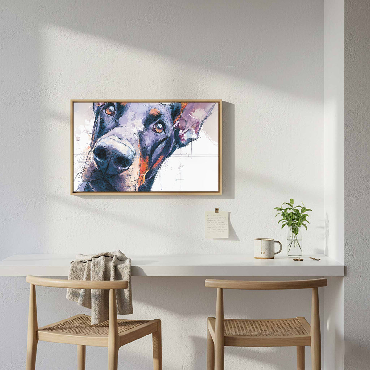 Dobermann Dog Portrait Canvas Art — product image 7
