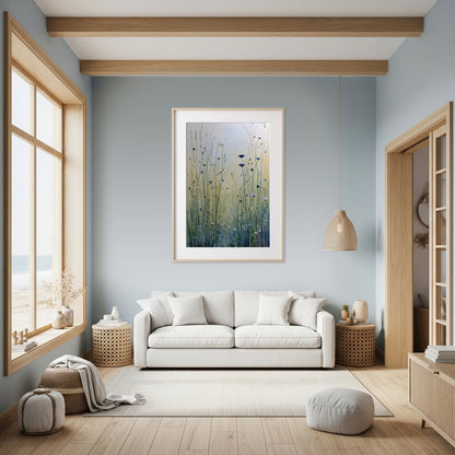 Minimalist Botanical Wall Art – styled room view 7