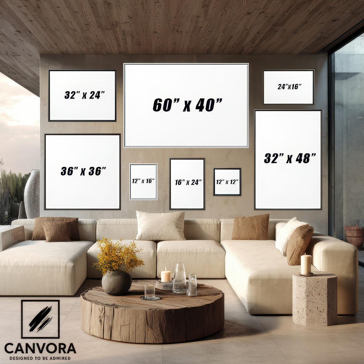 Venice Canal Dusk Wall Art – wall art size chart