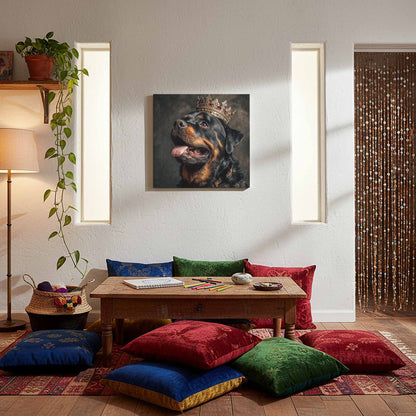 Rottweiler King Canvas Print – styled room view 7