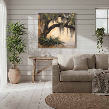 Oak Tree Canvas Wall Art – styled room view 6