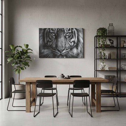 Bengal Tiger Portrait Canvas Art – styled room view 8
