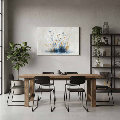 Abstract Botanical Canvas Wall Art – styled room view 8