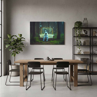 Astronaut Forest Canvas Print – styled room view 6