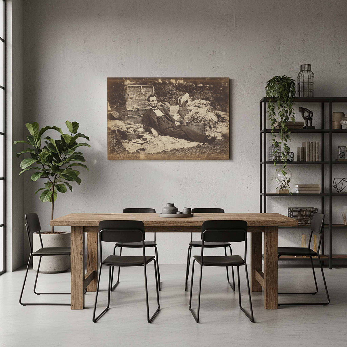 Abraham Lincoln Vintage Picnic Print – styled room view 6