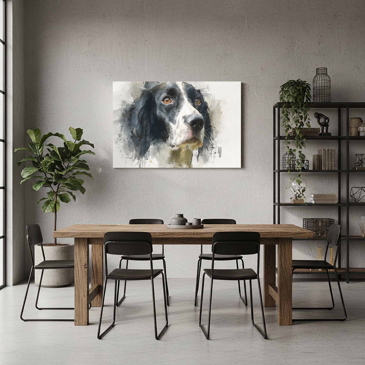 English Springer Spaniel Canvas Print – styled room view 6