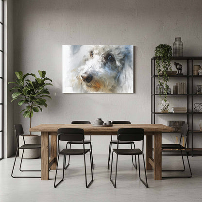 Poodle Portrait Wall Art – styled room view 7