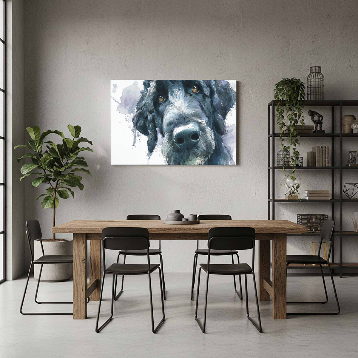 Portuguese Water Dog Canvas Print – styled room view 6