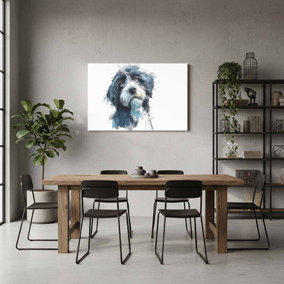 Portuguese Water Dog Canvas Wall Art – styled room view 6