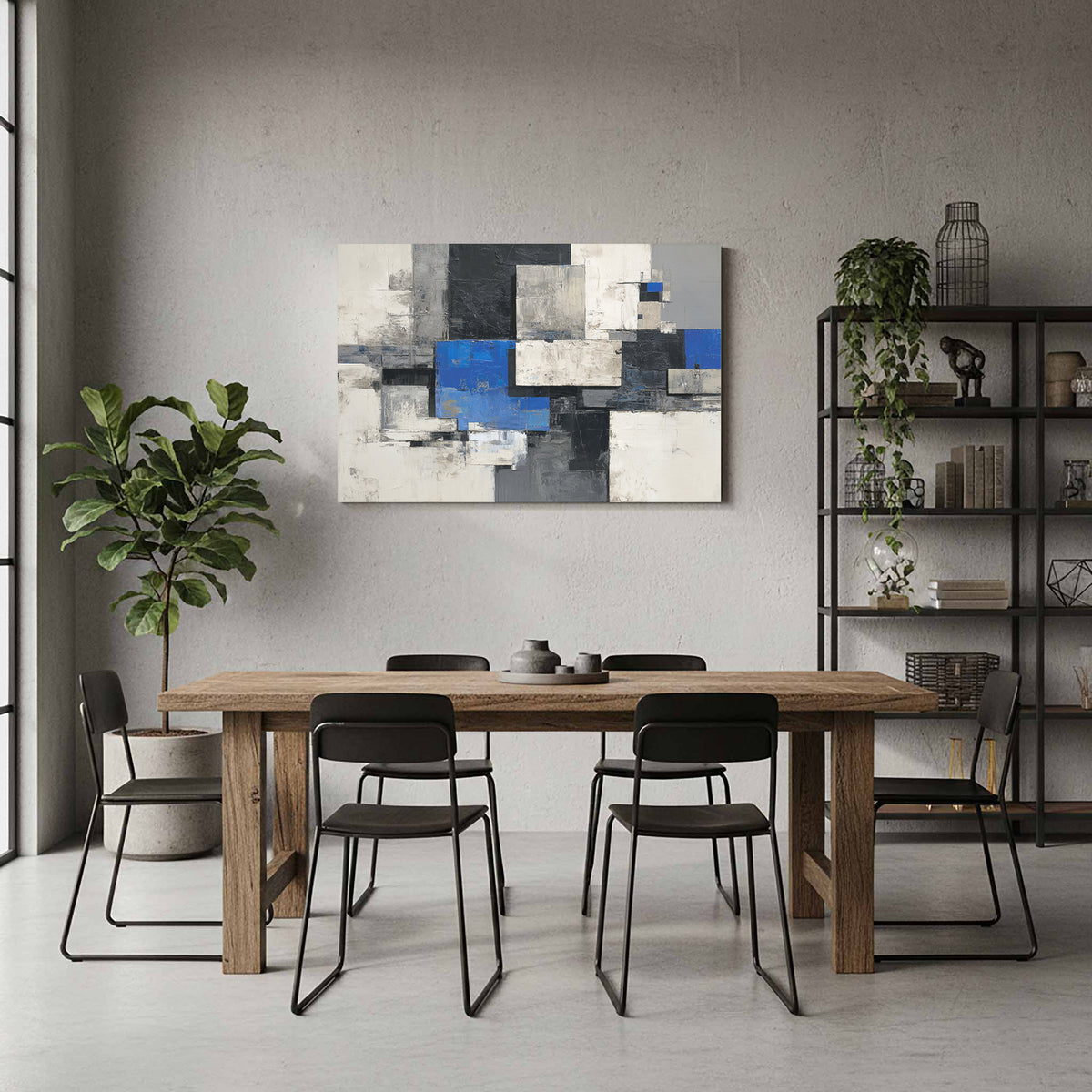 Modern Abstract Wall Art – styled room view 8