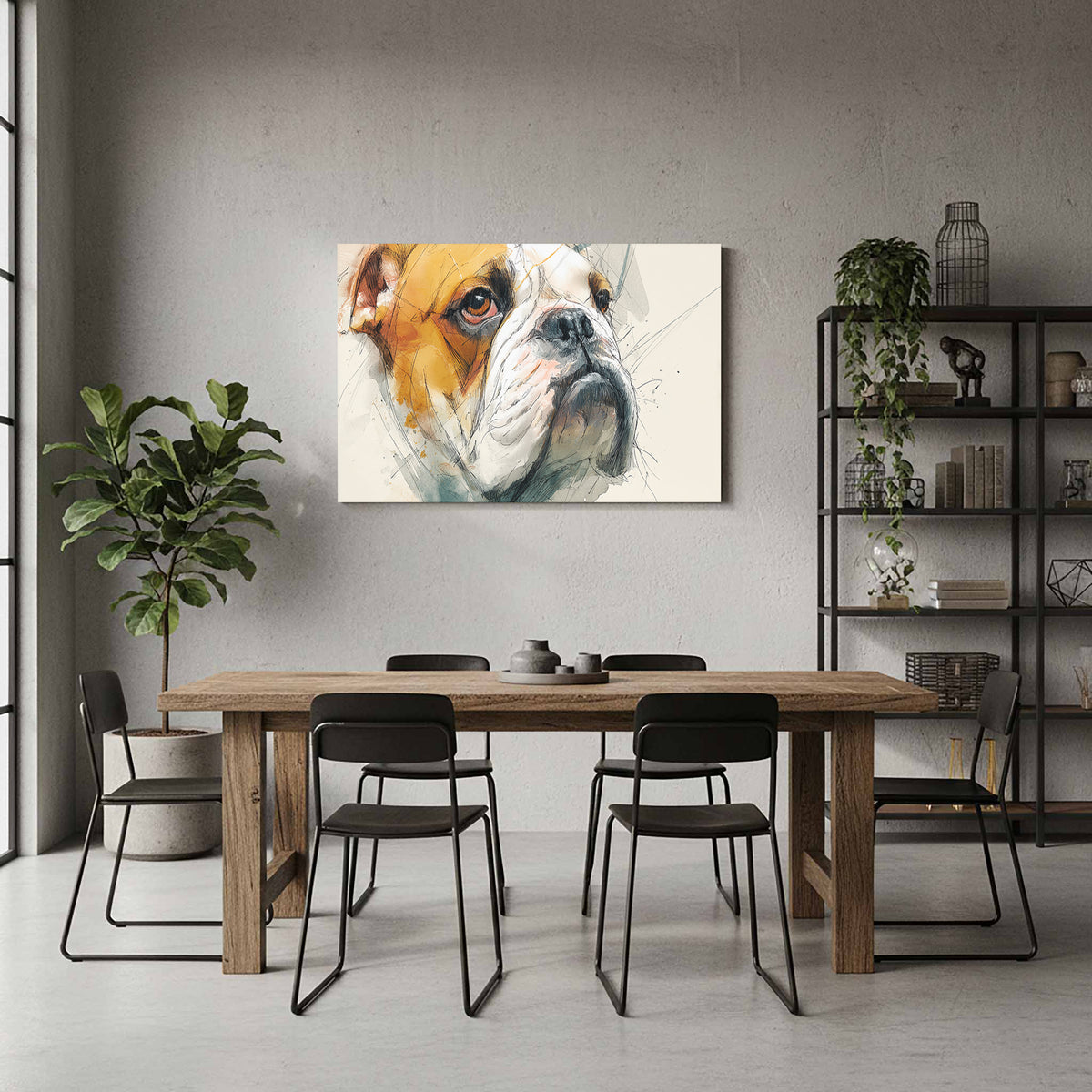 Bulldog Portrait Canvas Wall Art — product image 7
