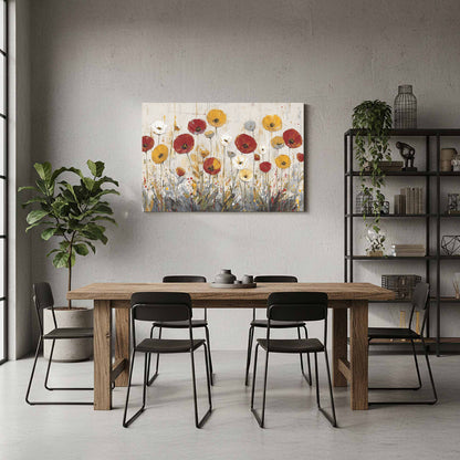 Contemporary Floral Canvas Art – styled room view 7
