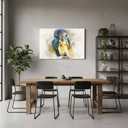 Duck Portrait Canvas Wall Art – styled room view 6