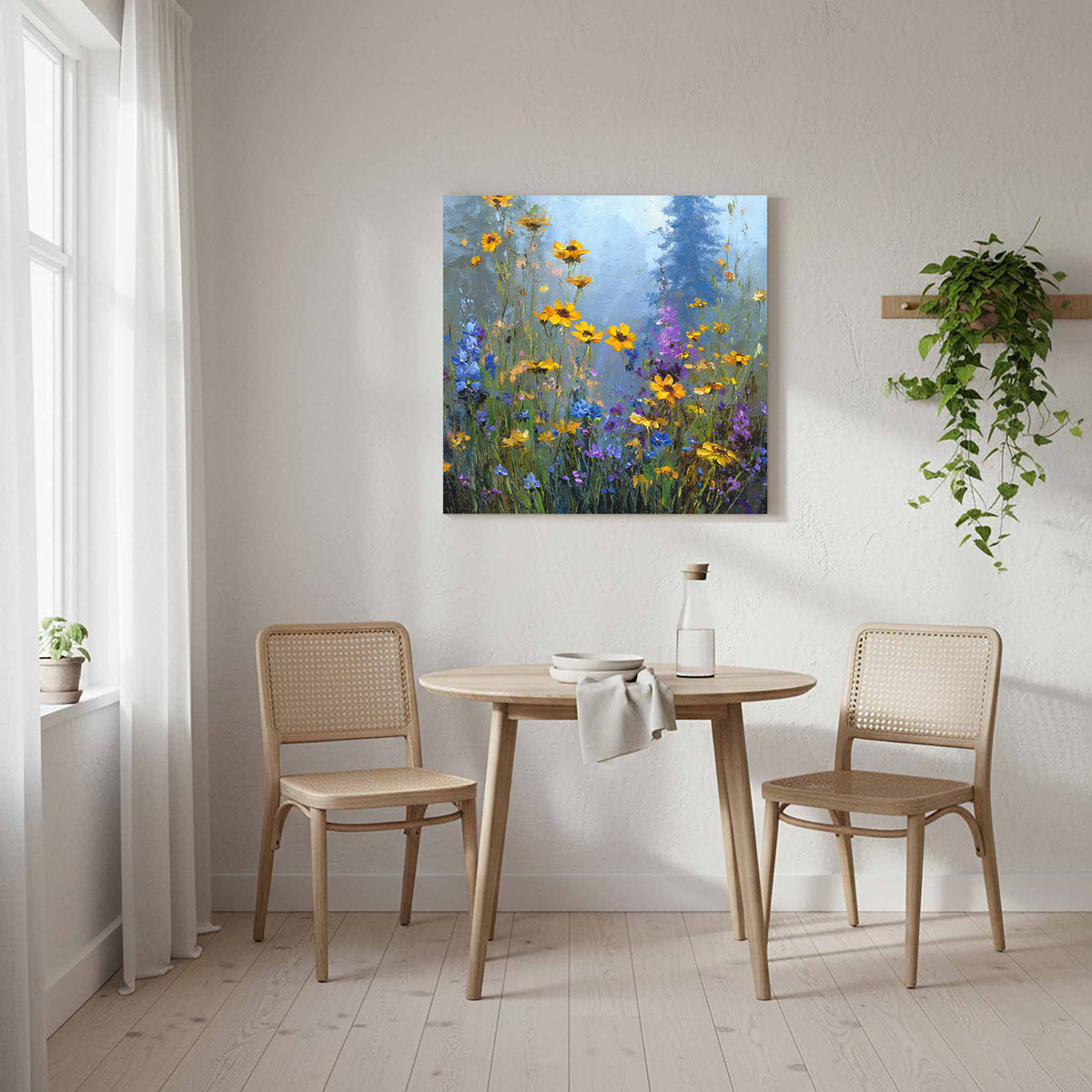 Wildflower Meadow Canvas Print – styled room view 6