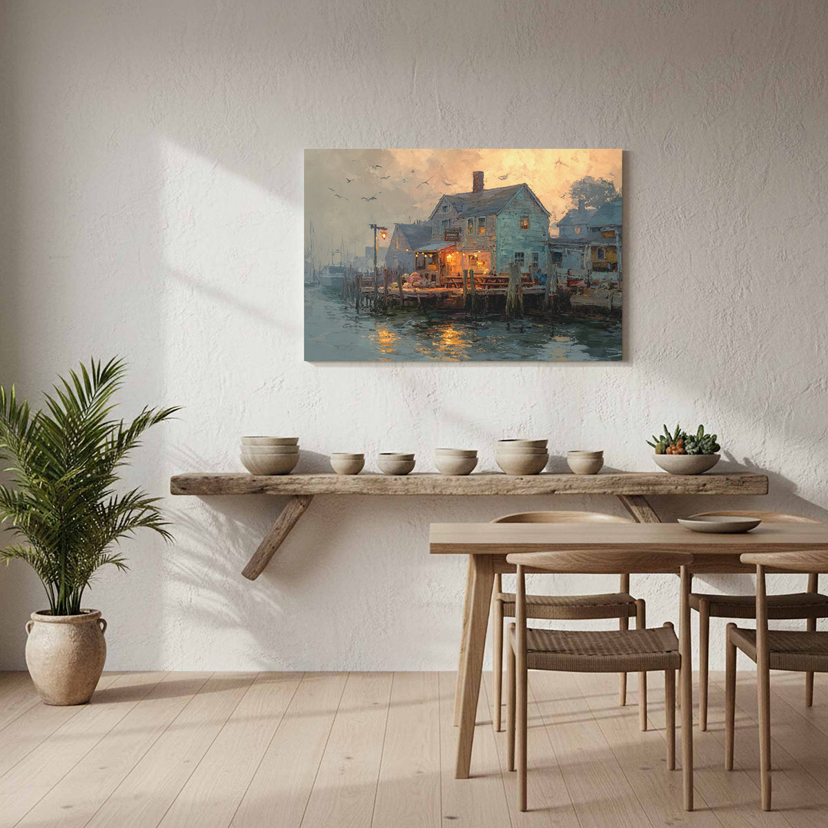 New England Clam Shack Canvas Print – styled room view 6