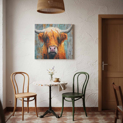 Highland Cow Wall Art – styled room view 9