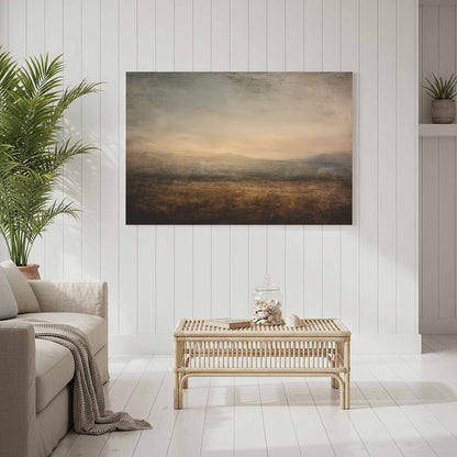 Abstract Landscape Canvas Art – styled room view 9