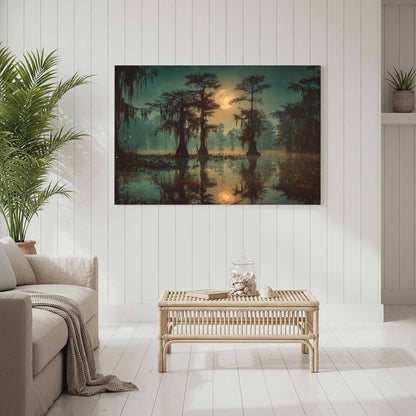 Gothic Swamp Canvas Wall Art – styled room view 5