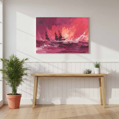 Abstract Storm Seascape Canvas Wall Art — product image 6