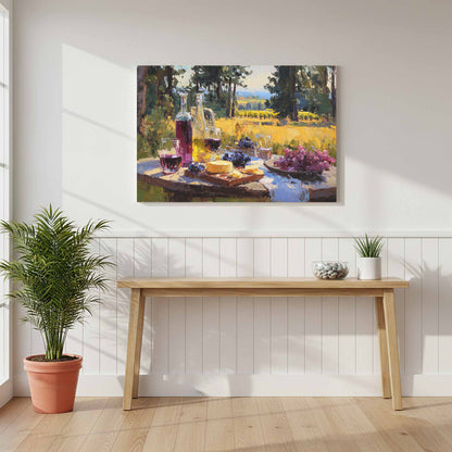 Oregon Vineyard Canvas Art – styled room view 7