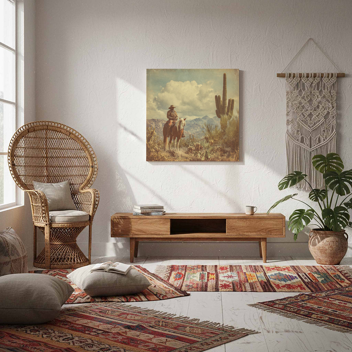 Western Cowboy Desert Canvas Wall Art — product image 8