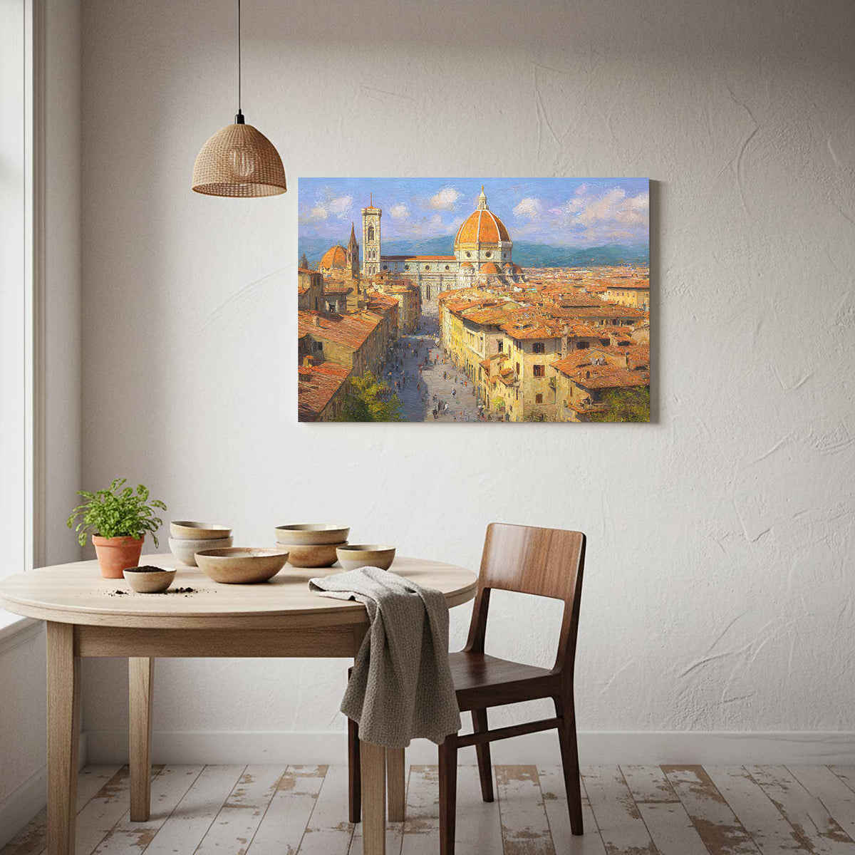 Florence Cathedral Canvas Print – styled room view 7