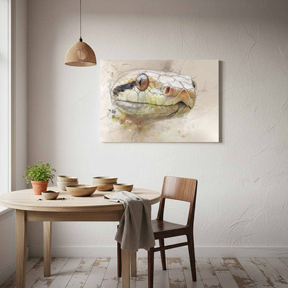 Snake Portrait Canvas Wall Art – styled room view 6
