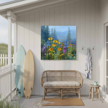 Wildflower Meadow Canvas Print – styled room view 6