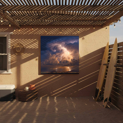 Lightning Storm Canvas Print – styled room view 5