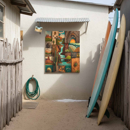 Arizona Desert Landscape Canvas Print – styled room view 6