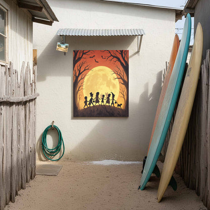 Halloween Trick or Treat Canvas Wall Art – styled room view 8