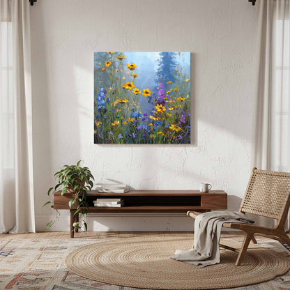 Wildflower Meadow Canvas Print – styled room view 7