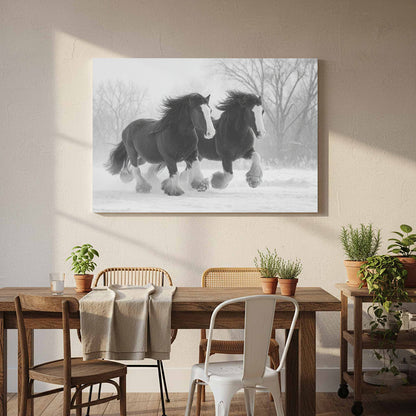 Draft Horse Canvas Print – styled room view 7