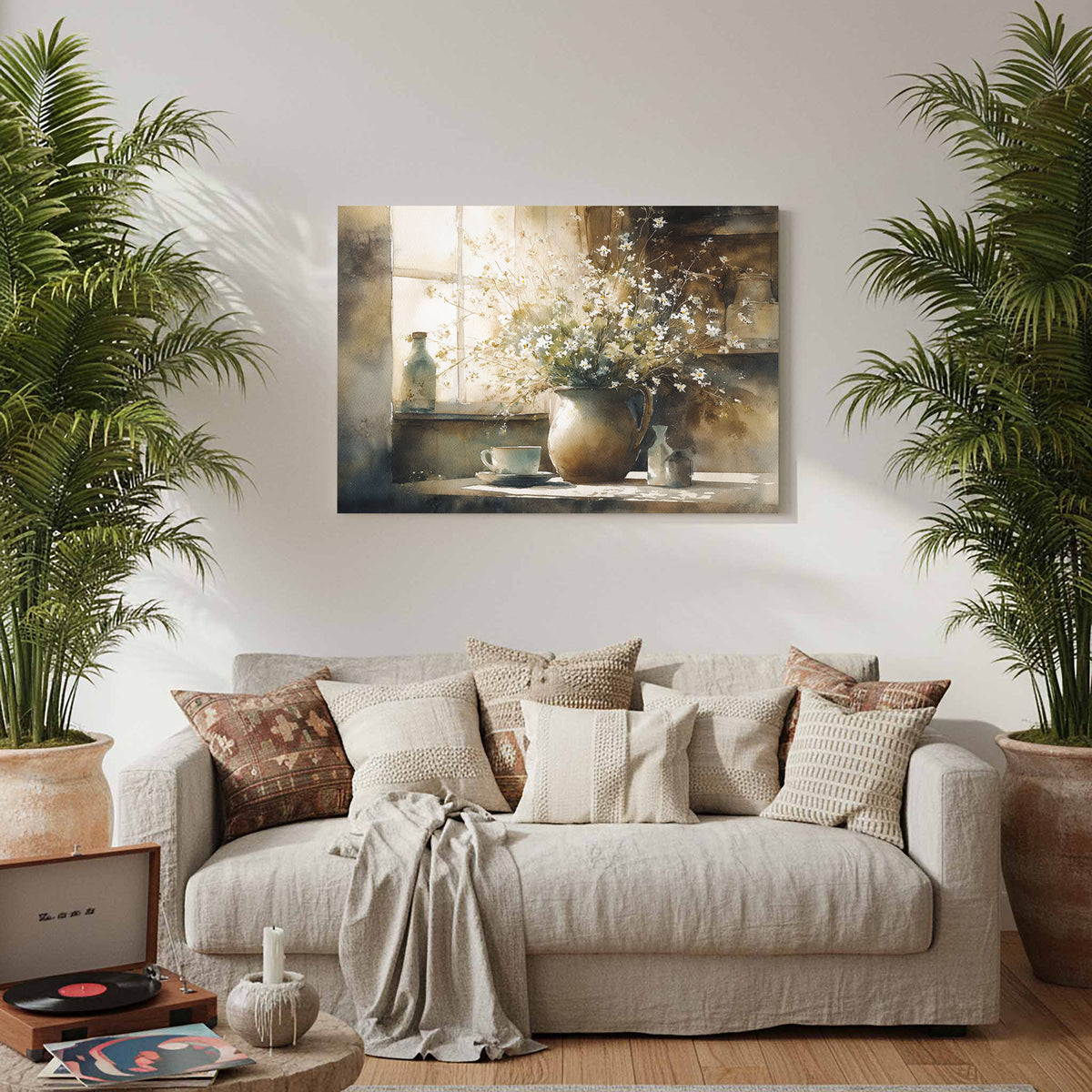 Watercolor Still Life Print – styled room view 7