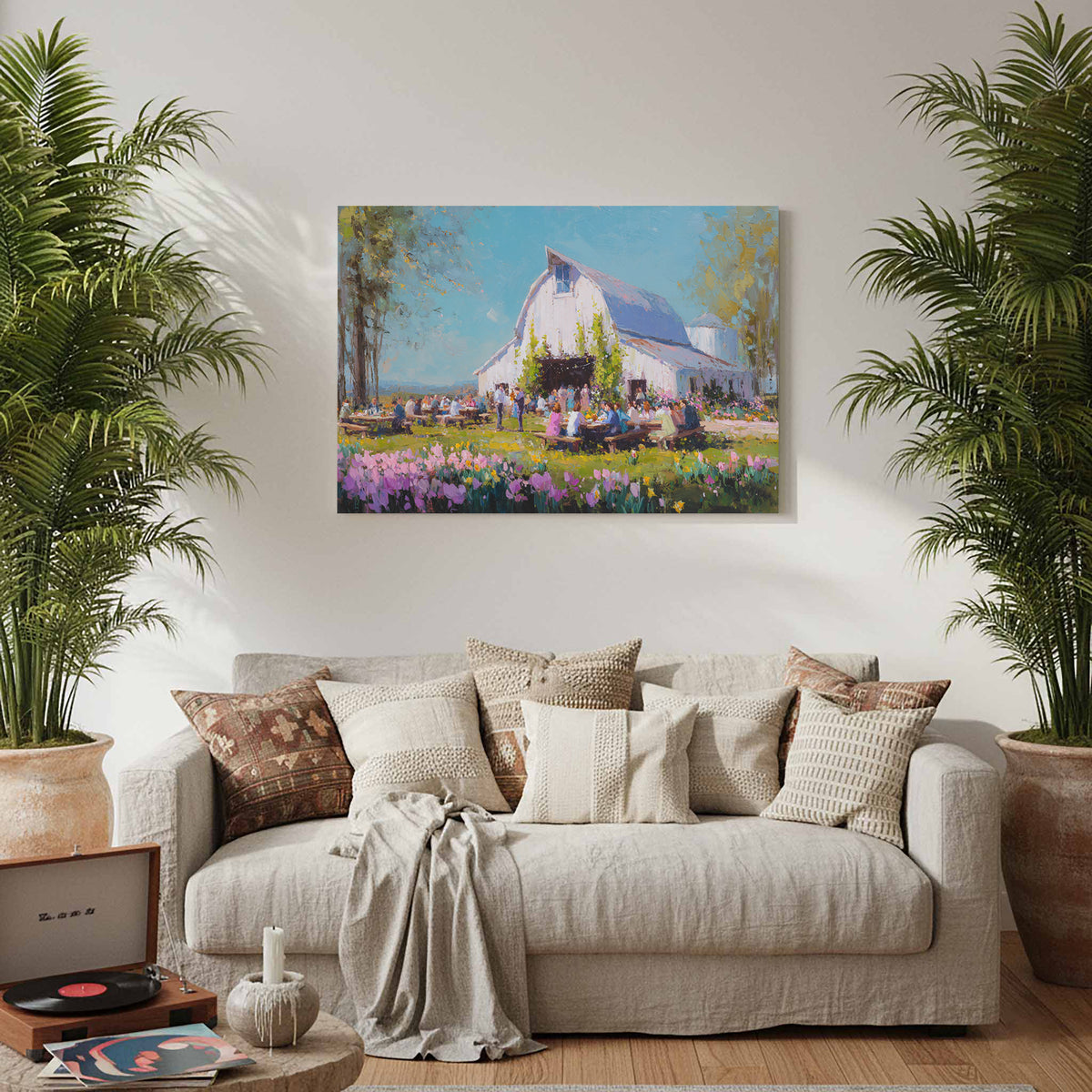 Spring Barn Wedding Art Print – styled room view 7