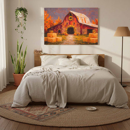 Autumn Barn Wedding Canvas Print — product image 9