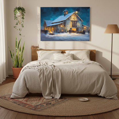 Winter Barn Wedding Wall Art – styled room view 7