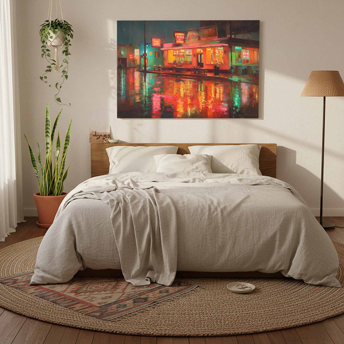Midwest Supper Club Canvas Art – styled room view 6
